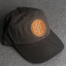 Leather Patch Unstructured Style Hat - Compass Rose Stamp
