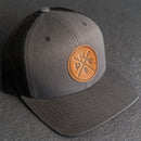 Leather Patch Trucker Style Hat - PNW Stamp