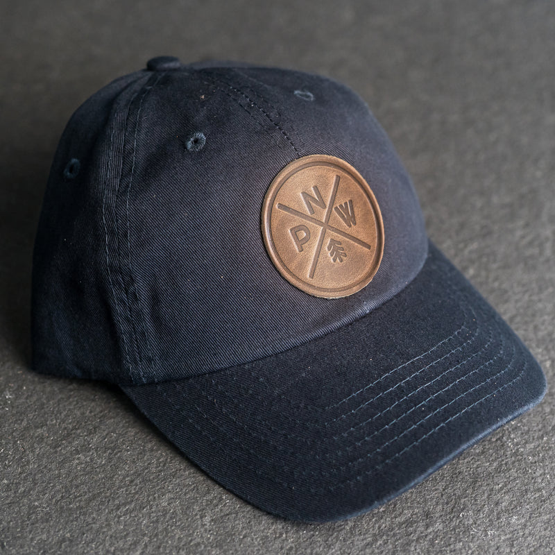 Leather Patch Unstructured Style Hat - PNW Stamp