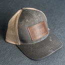 Personalized Leather Patch Ponytail Style Hat