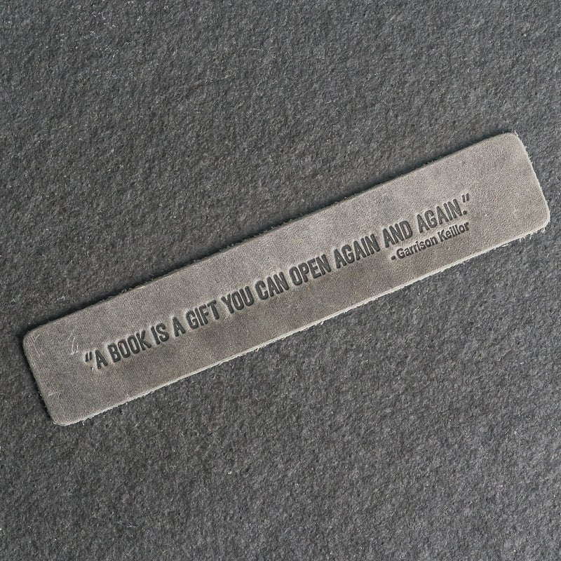 A book is a gift... - Leather Bookmark