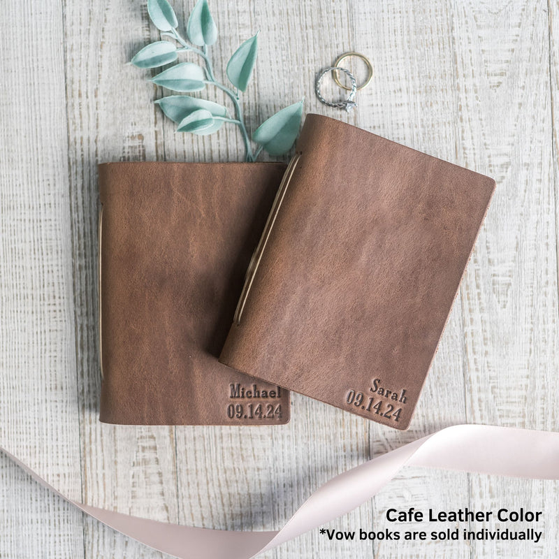 Personalized Leather Vow Book