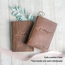 Bride or Groom Personalized Leather Wedding Vow Books with Name and/or Date