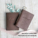Bride or Groom Personalized Leather Wedding Vow Books with Name and/or Date