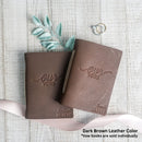 Our Vows Personalized Leather Wedding Vow Books with Name and/or Date