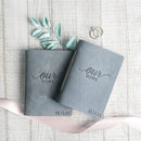 Our Vows Personalized Leather Wedding Vow Books with Name and/or Date