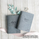 Our Vows Personalized Leather Wedding Vow Books with Name and/or Date