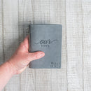 Our Vows Personalized Leather Wedding Vow Books with Name and/or Date