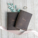 Personalized Leather Vow Book - Vows (Serif)