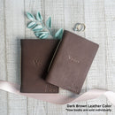 Personalized Leather Vow Book - Vows (Serif)