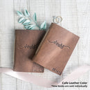 Personalized Leather Vow Book - Vows (Cursive)