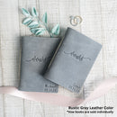 Personalized Leather Vow Book - Vows (Cursive)