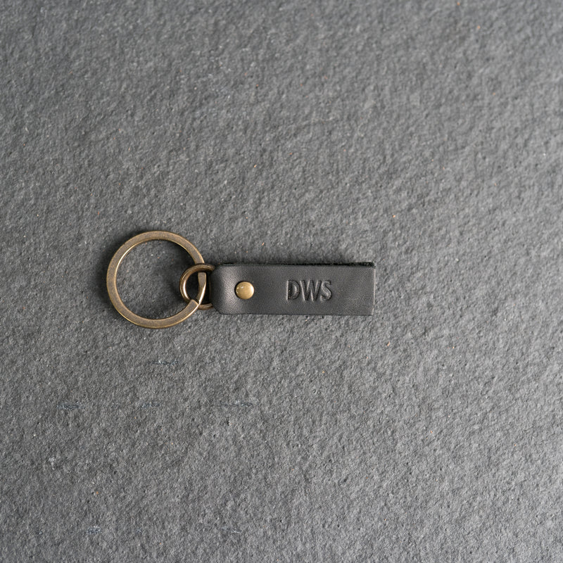 Leather Tab Keychain | Personalized Premium Leather Keychain | Leather
