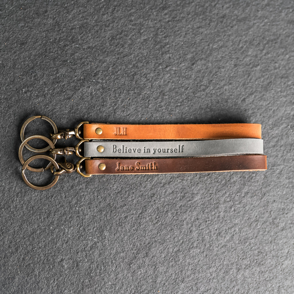 Key Wristlets Personalized Premium Leather Keychain Wristlets – Ox & Pine
