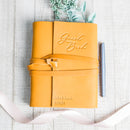 Personalized 6x8 Leather Wedding Guest Book