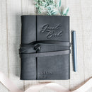 Personalized 6x8 Leather Wedding Guest Book