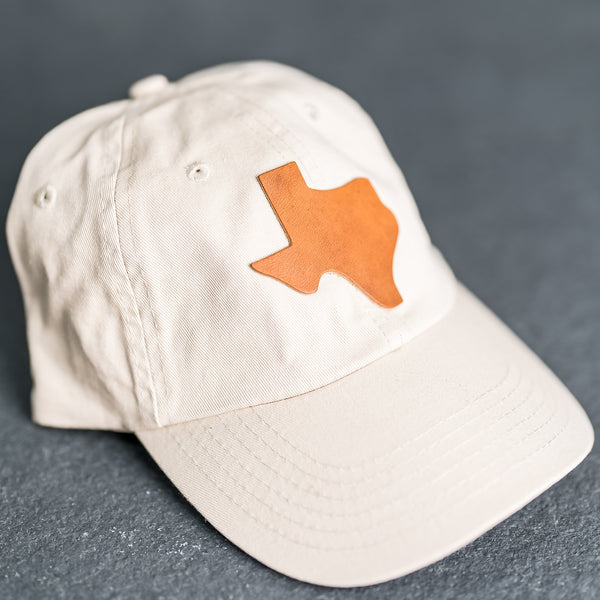 Leather Patch Unstructured Style Hat - Texas Shape