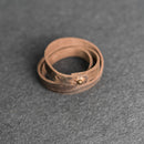 Personalized Leather Triple Wrap Bracelet