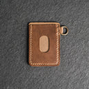 Two Pocket Wallet with D-Ring and Optional Wristlet - Personalized Leather Wallet