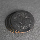 Celtic Tree Symbol Leather Coasters - Individual or Set of 4