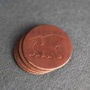 Dragon Symbol Leather Coasters - Individual or Set of 4