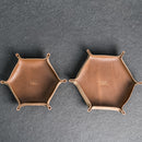Personalized Leather Dice Tray - Hexagon