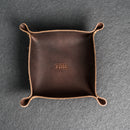 Personalized Leather Dice Tray - Square