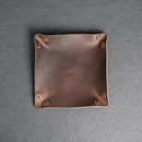 Personalized Leather Valet Tray - Square