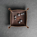 Personalized Leather Dice Tray - Square