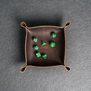 Personalized Leather Dice Tray - Square