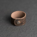 Personalized Leather Shawl Cuff