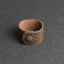 Personalized Leather Shawl Cuff