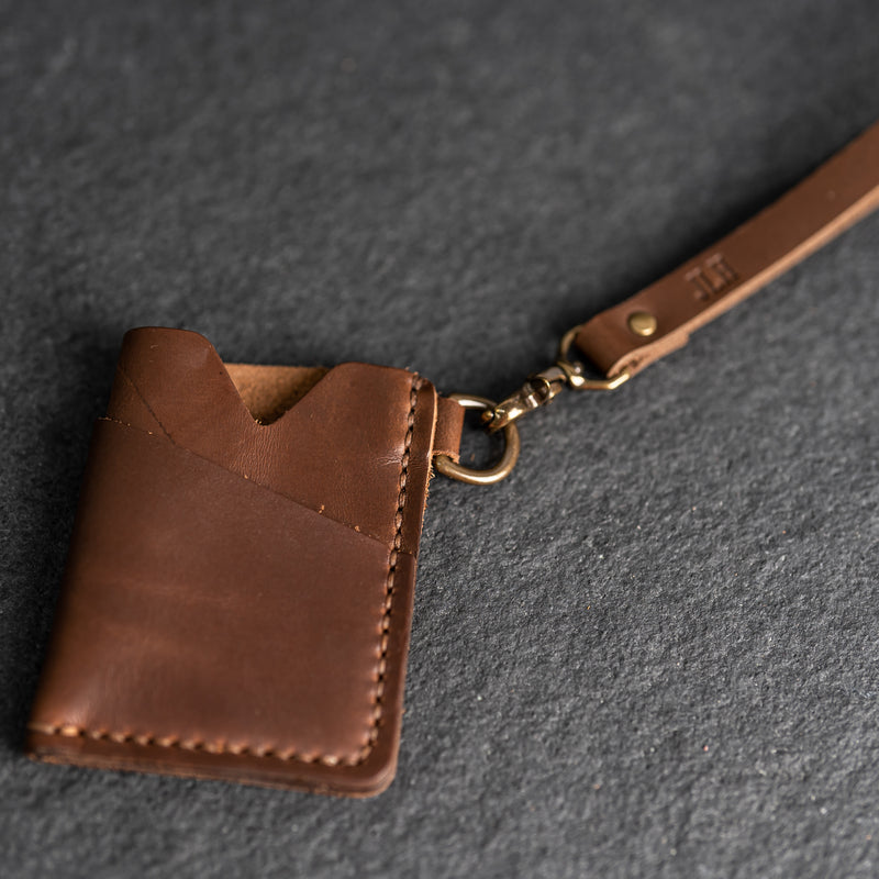 Leather Long Wallet Wristlet