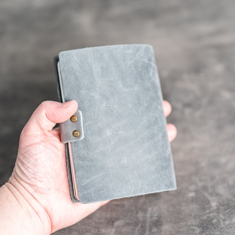 Pocket Adventure Journal with Buckle Closure - Refillable Leather Journal