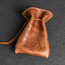 Personalized Leather Dice Bag with Design Stamp