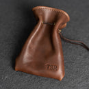 Personalized Leather Dice Bag with Design Stamp