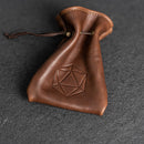 Personalized Leather Dice Bag with Design Stamp