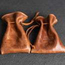 Personalized Leather Dice Bag with Design Stamp