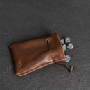 Personalized Leather Dice Bag with Design Stamp