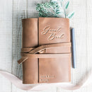 Personalized 6x8 Leather Wedding Guest Book