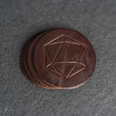 D20 Symbol Leather Coasters - Individual or Set of 4