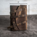 Refillable Leather Adventure Journal with Wrap Closure | Personalized Travel Gift | Travel Notebook | Leather Journal