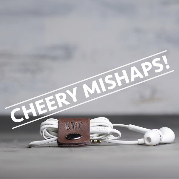 Cheery Mishaps - Leather Cord Wrap For Headphones