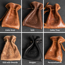 Personalized Leather Dice Bag with Design Stamp
