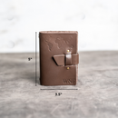 Pocket Adventure Journal with Buckle Closure - Refillable Leather Journal