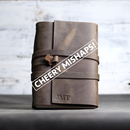 Cheery Mishaps - Refillable Leather Journals with Wrap Closure