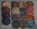 Cheery Mishaps - Personalized Leather Coasters (Sold Individually)