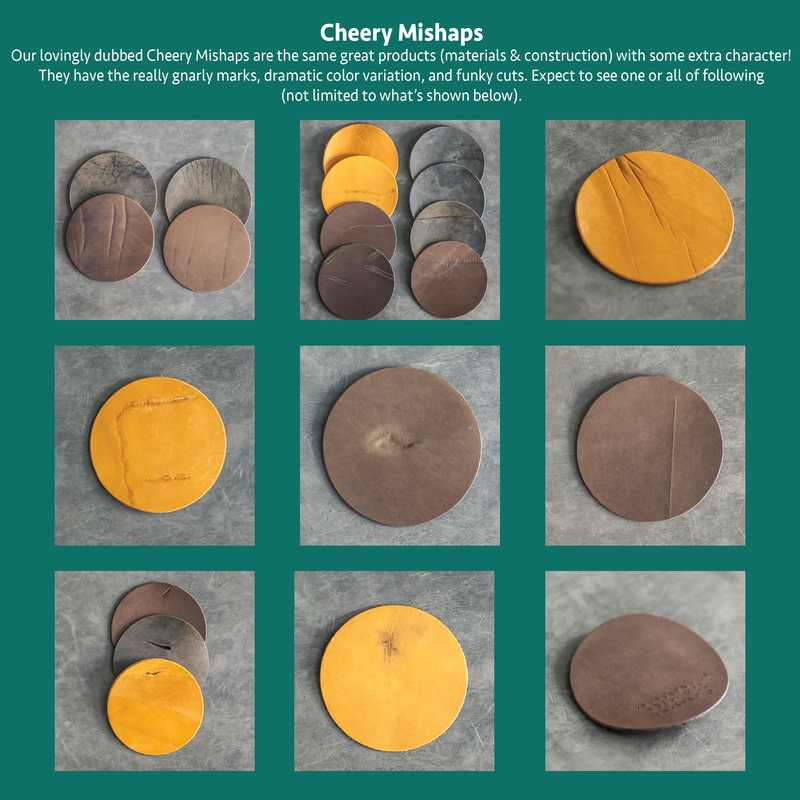 Cheery Mishaps - Leather Desk Mat