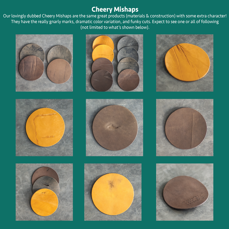Cheery Mishaps - Leather Mouse Pad