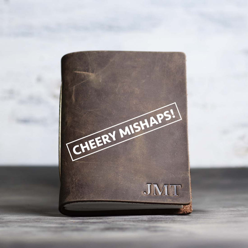 Cheery Mishaps - Classic Personalized Leather Pocket Journal